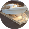 Custom Skidding for Boats | Boat on Custom Skids